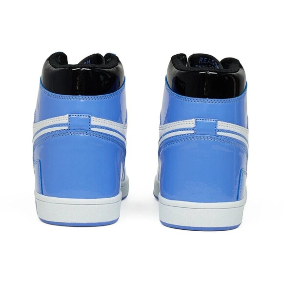 Reason High Top Sneakers Men’s 10 Flaming Skull Light Blue White Black - Picture 7 of 9